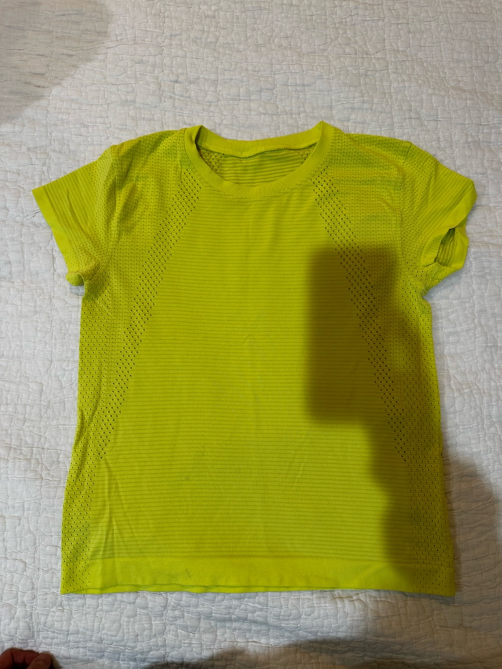 lululemon athletica Neon Yellow Girls' Short Sleeve Athletic Top